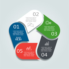 Infographic template. Can be used for workflow layout, diagram, business step options, banner, web design.