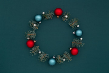 Christmas wreath of New Year's decorations
