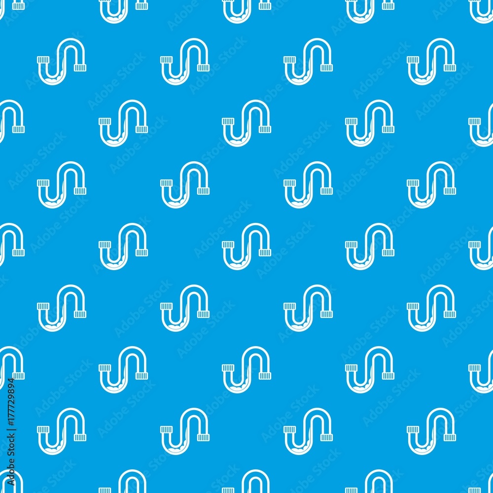 Poster clog in the pipe pattern seamless blue