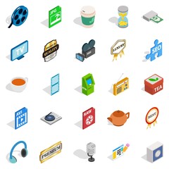Atelier icons set, isometric style
