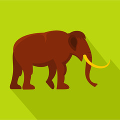 Mammoth icon, flat style