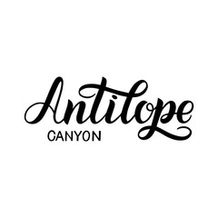 City logo isolated on white. Black label or logotype. Vintage badge calligraphy in grunge style. Great for t-shirts or poster. Canyon Antilope, USA, America