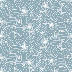 Seamless floral blue pattern. Flowers background. Textile rapport.