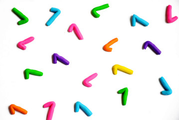 Art of clay in colorful color