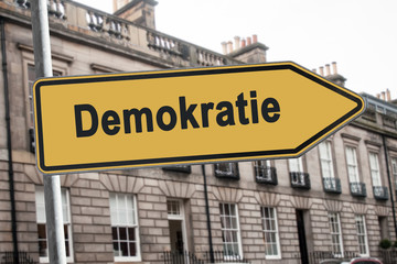 Obraz premium Schild 238 - Demokratie