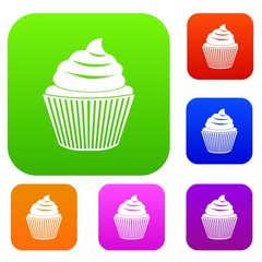 Cupcake set color collection