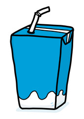 milk box / cartoon vector and illustration, hand drawn style, isolated on white background.