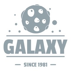 Planet logo, simple gray style