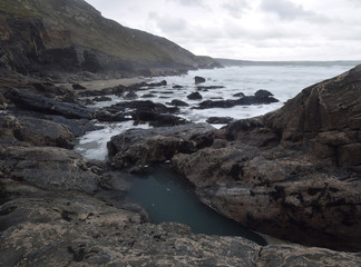 Rock Pool Tregardock Beach Cornwall