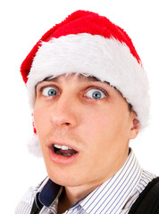 Young Man in Santa Hat