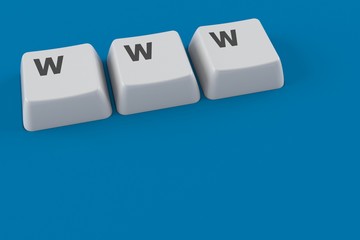 Keyboard keys with WWW text