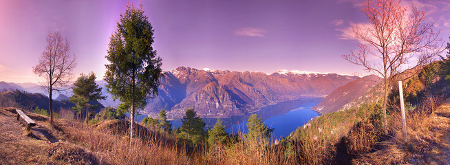 Lago d'idro da Capovalle, panorama a 360°