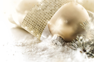 Closeup Christmas ball decoration