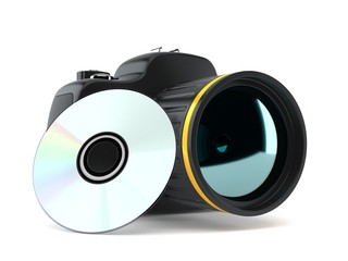 Camera with cd