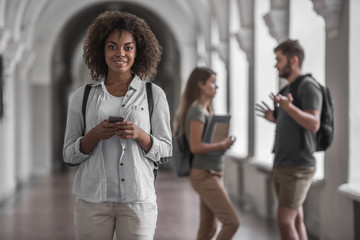 Students in the hall