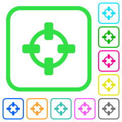 Target vivid colored flat icons icons