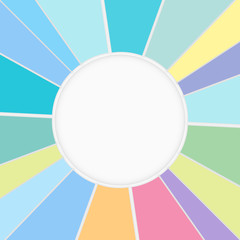 Abstract Colorful circle background. Clean center
