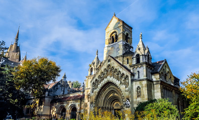 Fototapeta na wymiar Jak Chapel in Vajdahunyad Castle. Budapest, Hungary. 