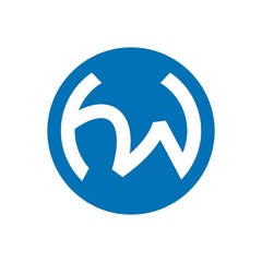 hw logo initial letter design template vector