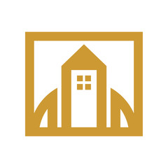 Urban City Tower House Simple Graphic