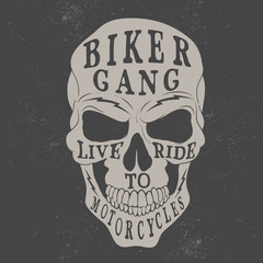 skull logo for biker theme