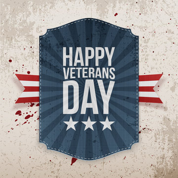 Happy Veterans Day Holiday Banner