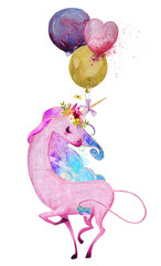 Cute cartoon unicorn © cofeee