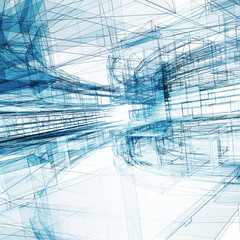 Abstract architecture background 3d rendering