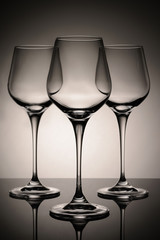 3 wine glasses