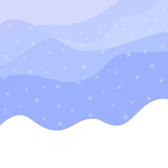 Winter background with falling snowflakes