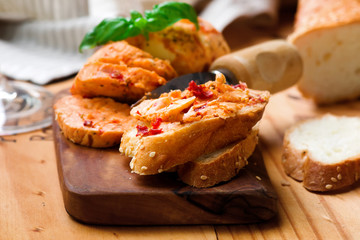 Butter with a tomato  for sandwiches