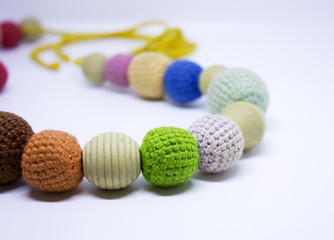 Knitted sling necklace