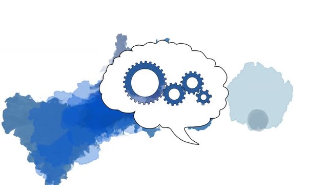 The human brain structure animation illustration