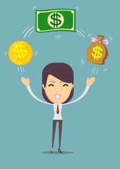 financial advisor. Stock vector illustration for poster, greeting card, website, ad, business presentation, advertisement design