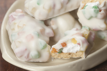 Dessert with candied fruit