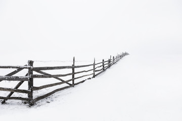 Fototapeta premium Stunning alpine landscape with sheepfold stockyard, Transylvania