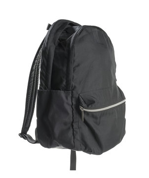 Black Backpack Isolated On White Background.