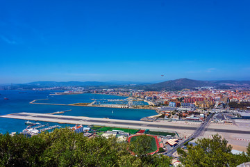 Fototapeta na wymiar Aerial view of Gibraltar. Gibraltar capital of Gibraltar UK