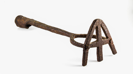 branding iron for cattle isolated on the white background