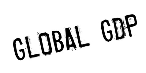 Global GDP rubber stamp. Grunge design with dust scratches. Effects can be easily removed for a clean, crisp look. Color is easily changed.