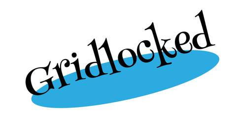 Gridlocked rubber stamp. Grunge design with dust scratches. Effects can be easily removed for a clean, crisp look. Color is easily changed.