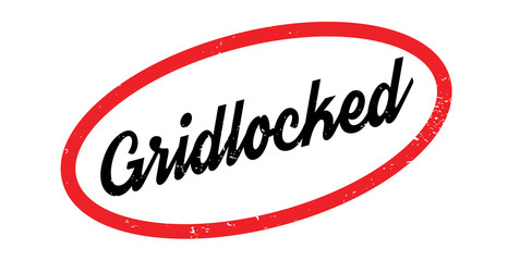 Gridlocked rubber stamp. Grunge design with dust scratches. Effects can be easily removed for a clean, crisp look. Color is easily changed.