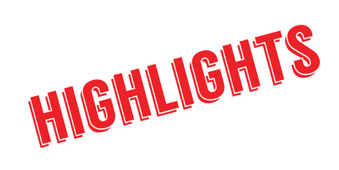 Highlights rubber stamp. Grunge design with dust scratches. Effects can be easily removed for a clean, crisp look. Color is easily changed.