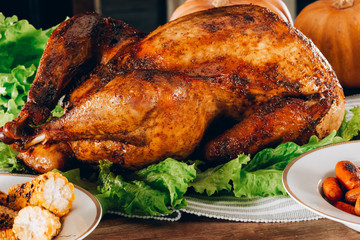Baked turkey for thanksgiving day