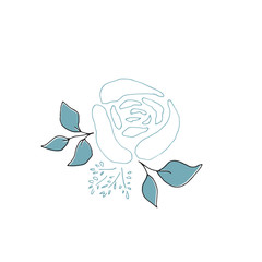 Hand drawn floral bouquet