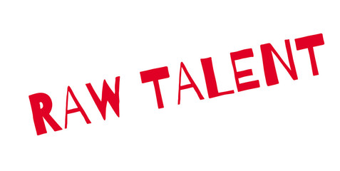 Raw Talent rubber stamp. Grunge design with dust scratches. Effects can be easily removed for a clean, crisp look. Color is easily changed.