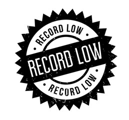 Record Low rubber stamp. Grunge design with dust scratches. Effects can be easily removed for a clean, crisp look. Color is easily changed.