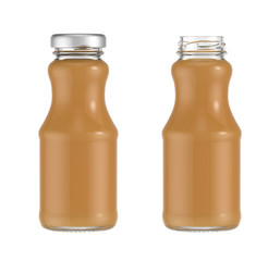 Bottle of coffee milk isolated on white background, 3D rendering