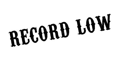 Record Low rubber stamp. Grunge design with dust scratches. Effects can be easily removed for a clean, crisp look. Color is easily changed.