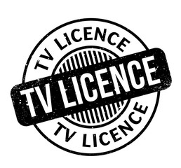 TV Licence rubber stamp. Grunge design with dust scratches. Effects can be easily removed for a clean, crisp look. Color is easily changed.